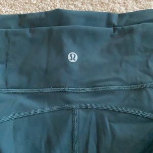 LULULEMMON - mix & mesh teal crop leggings